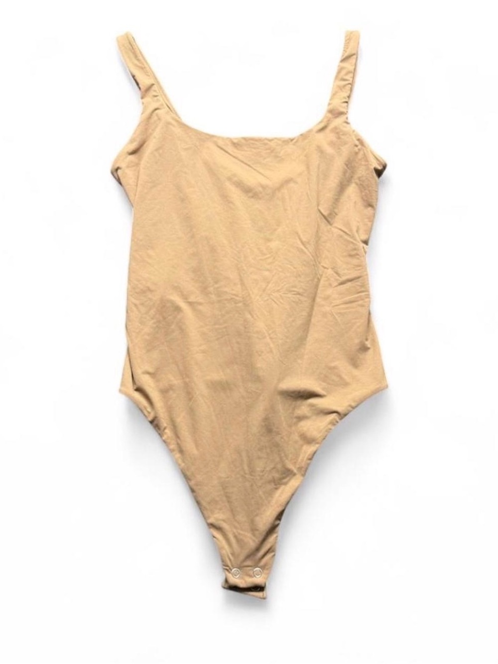 Auden Neutral Beige Scoop Neck Bodysuit